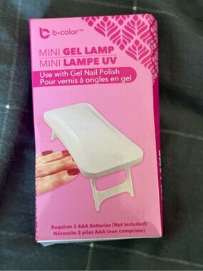 B-Color Mini Gel UV Lamp Portable Nail Dryer White Battery Operated